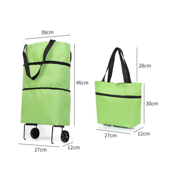Folding Cart Bags Trolley Shopping Bag For Travel Luggage 5