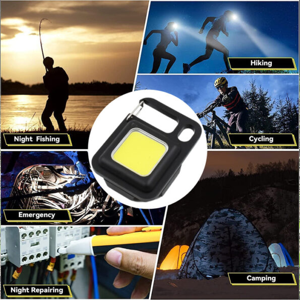 LED Battery Operated Keychain Flashlight Small Work Light with Folding Bracket Bottle Opener for Camping, Hiking, Emergency  (1 Pc / MOQ :- 36 Pcs) 4
