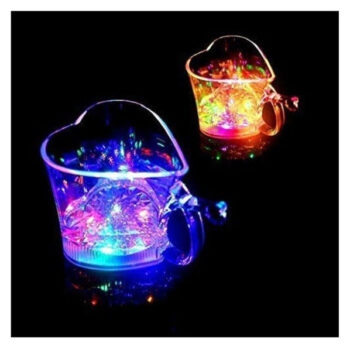 Heart Shape Activated Blinking Led Glass Cup 1