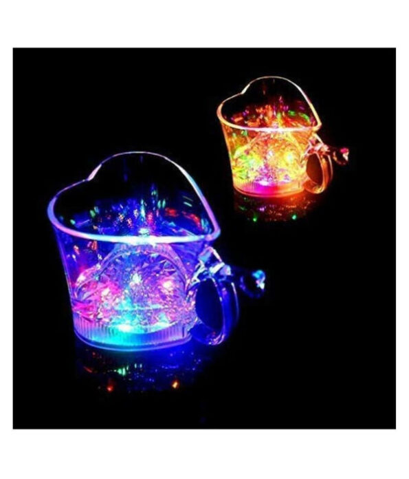 Heart Shape Activated Blinking Led Glass Cup 1