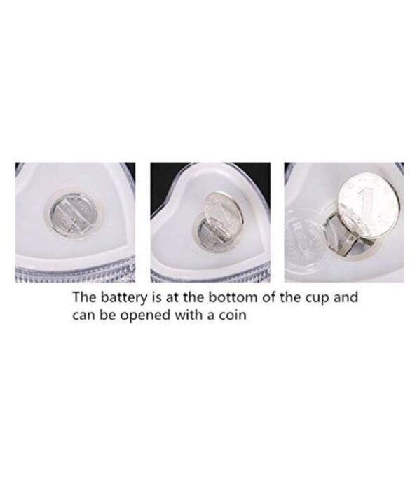 Heart Shape Activated Blinking Led Glass Cup 3