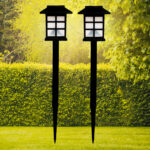 Solar Garden Lights, Outdoor Solar Landscape Lights, Waterproof Outdoor Solar Lights Walkway for Patio, Lawn, Yard, and Landscape (Pack of 2)