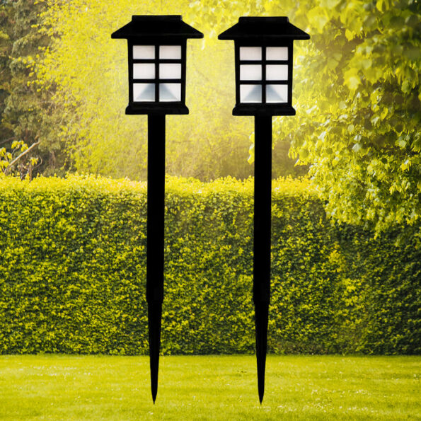 Solar Garden Lights, Outdoor Solar Landscape Lights, Waterproof Outdoor Solar Lights Walkway for Patio, Lawn, Yard, and Landscape (Pack of 2) 1