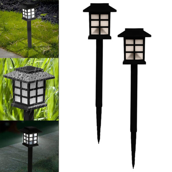 Solar Garden Lights, Outdoor Solar Landscape Lights, Waterproof Outdoor Solar Lights Walkway for Patio, Lawn, Yard, and Landscape (Pack of 2) 8