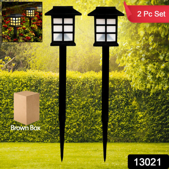 Solar Garden Lights, Outdoor Solar Landscape Lights, Waterproof Outdoor Solar Lights Walkway for Patio, Lawn, Yard, and Landscape (Pack of 2) 2