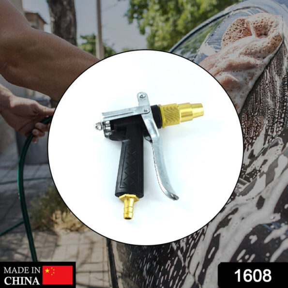 Durable Gold Color Trigger Hose Nozzle Water Lever Spray 3
