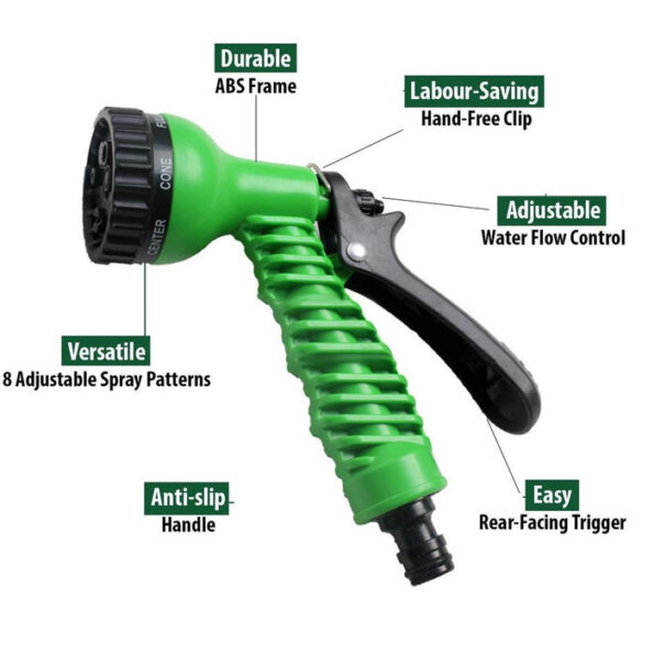Plastic Garden Hose Nozzle Water Spray Gun Connector Tap Adapter Set 3