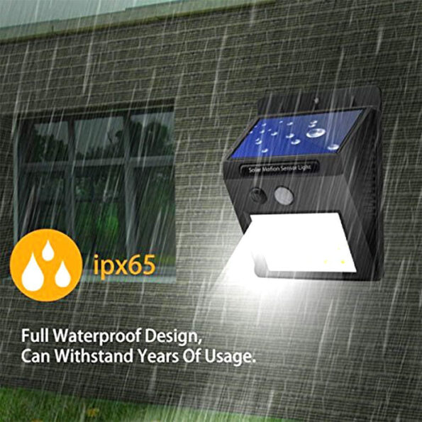 Solar Security LED Night Light for Home Outdoor / Garden Wall (Black) (30-LED Lights) 6