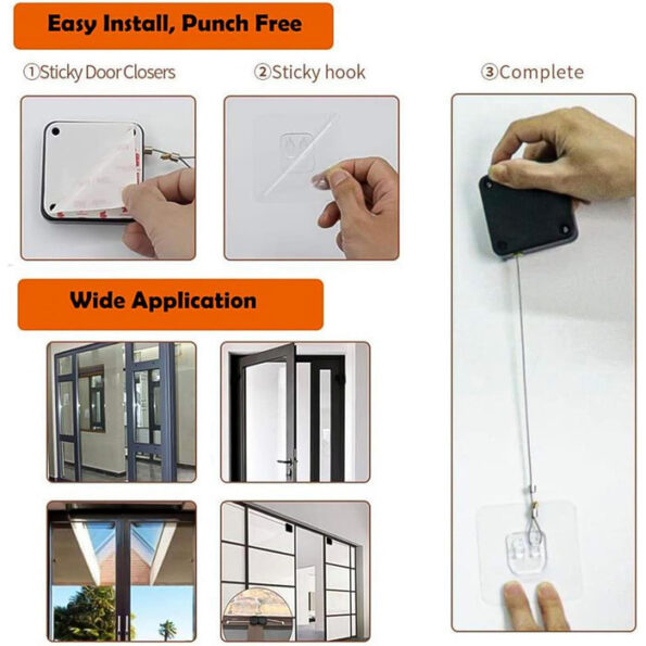 Automatic Door Closer Punch-Free Automatic Sensor Door Closer 6