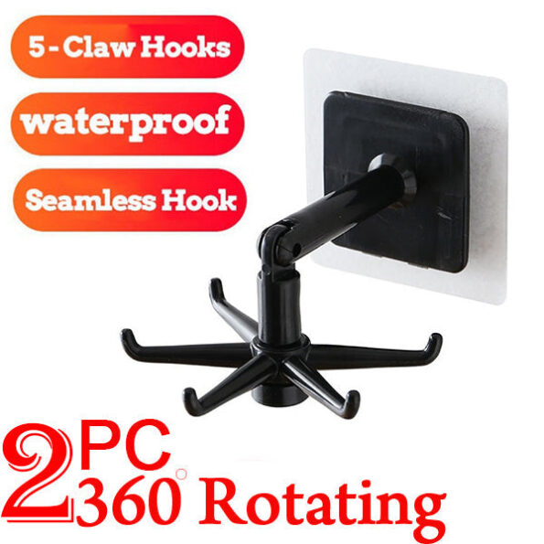 360° rotatable  hooks for hanging (Pack of 2) (Brown Box) 3