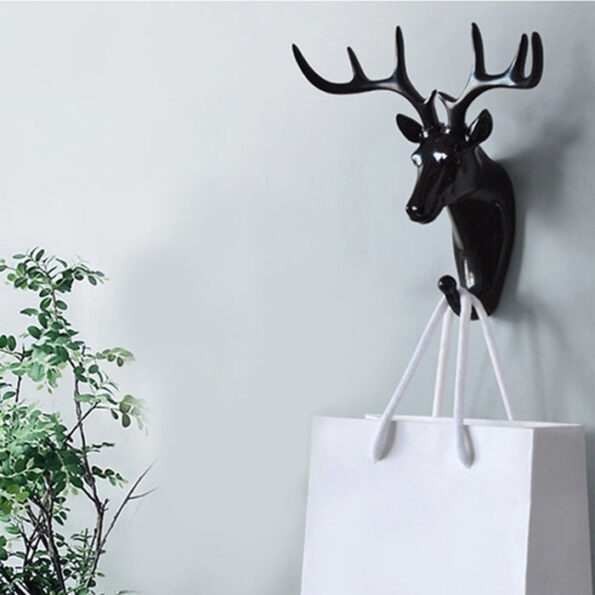 Deer Head Self Adhesive Wall Door Hook Hanger 3