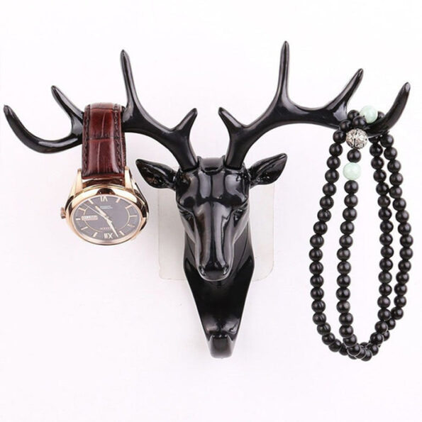 Deer Head Self Adhesive Wall Door Hook Hanger 4