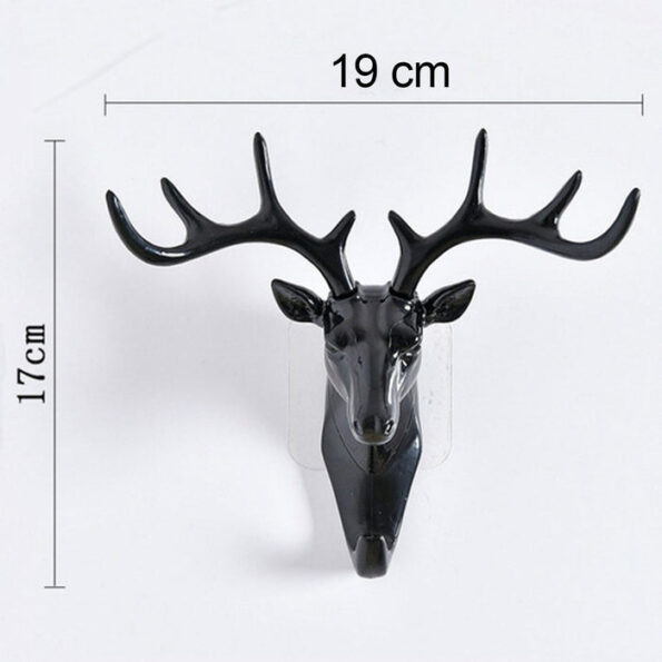 Deer Head Self Adhesive Wall Door Hook Hanger 5