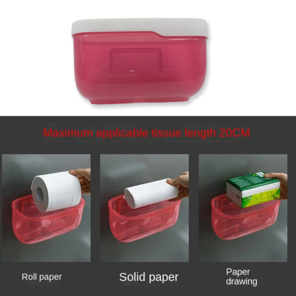 2-in-1 Bathroom Tissue Dispenser & Phone Holder (Self-Adhesive, Waterproof) 5