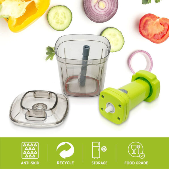 2in1 Press Vegetable Choppers for Kitchen (1100 ML) 4