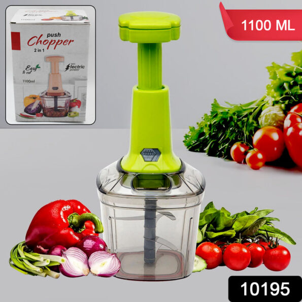 2in1 Press Vegetable Choppers for Kitchen (1100 ML) 2