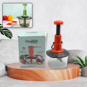 Manual Food Chopper (650ml): 3 Stainless Steel Blades, Locking System, Anti-Slip Base 1