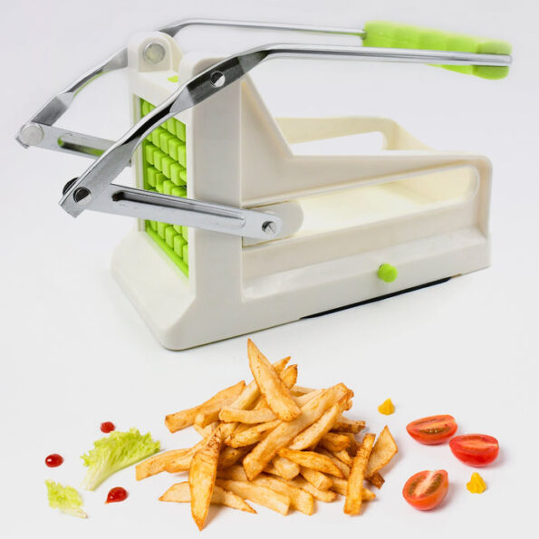 French Fry Cutter, Great with Vegetables, Potato Fries Cutter Professional Vegetable Cutter Stainless Steel Cutter Potato, Onions, Carrots, Cucumbers, Fruits Potato Cutter (1 pc) 3