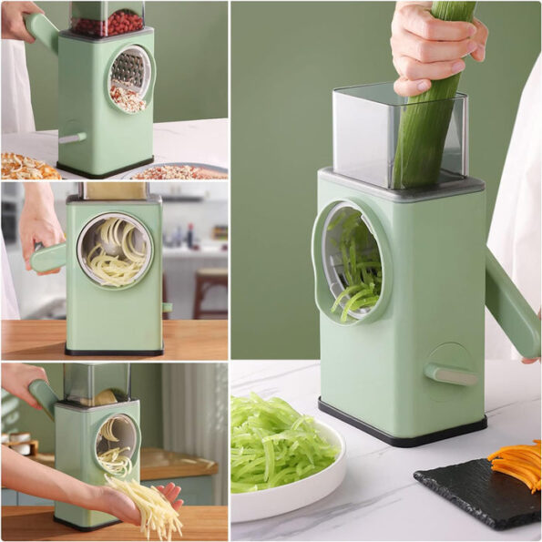 Stainless Steel Vegetable Chopper with 6 Blades – Kitchen Mandoline Slicer 3