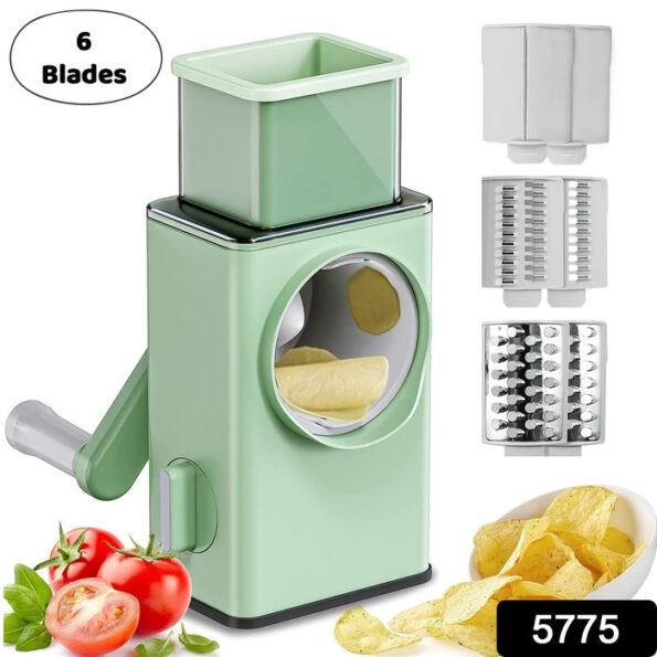 Stainless Steel Vegetable Chopper with 6 Blades – Kitchen Mandoline Slicer 2