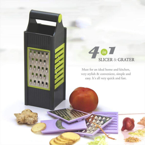 4 In 1 Plastic Vegetable And Fruit Grater And Slicer For Kitchen 7