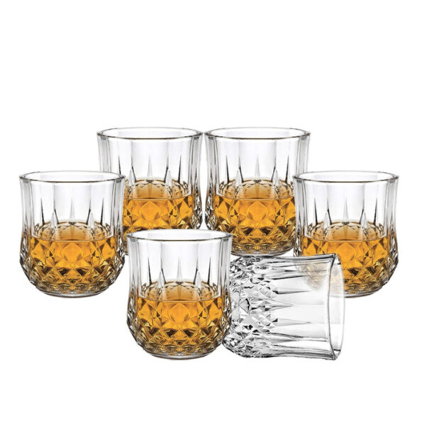 Heavy unbreakable Stylish look fully Transparent Glasses Set 250 ml (6pcs) 4