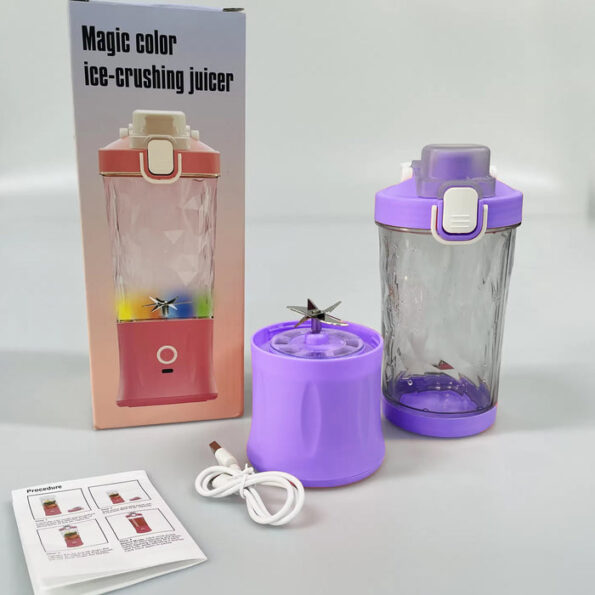 Eletric Crusher Juicer With Multicolor Light, 8 Blades (600 ML / Multicolor) 6