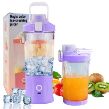 Eletric Crusher Juicer With Multicolor Light, 8 Blades (600 ML / Multicolor) 1