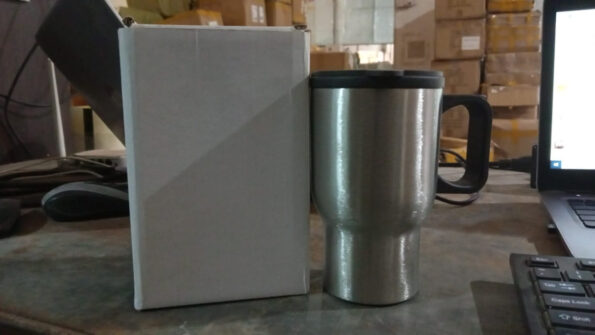 Stainless Steel Vacuum Glass Insulated Glass Coffee Cups (With Lid & Handle / 1 pc) 7