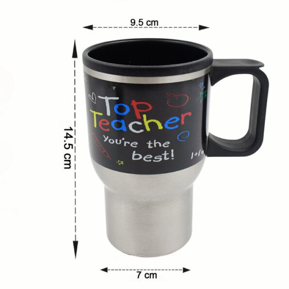 Stainless Steel Vacuum Glass Insulated Glass Coffee Cups Double Walled Travel Mug, Car Coffee Mug (With Lid & Handle) 4