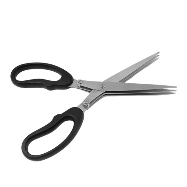 Multifunction Vegetable Stainless Steel Herbs Scissor With 3 Blades (1 Pc) 5