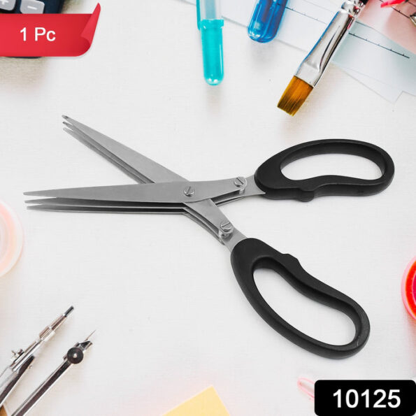 Multifunction Vegetable Stainless Steel Herbs Scissor With 3 Blades (1 Pc) 2