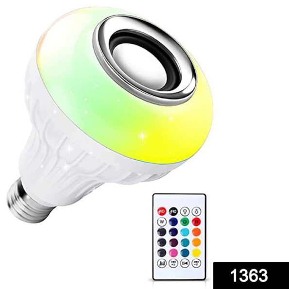 Wireless Bluetooth Sensor 12W Music Multicolor LED Bulb with Remote Controller 2