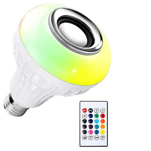 Wireless Bluetooth Sensor 12W Music Multicolor LED Bulb with Remote Controller 4
