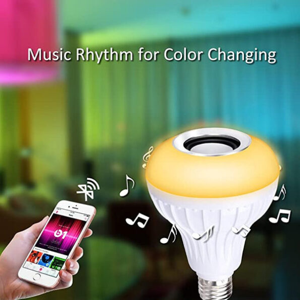 Wireless Bluetooth Sensor 12W Music Multicolor LED Bulb with Remote Controller 3