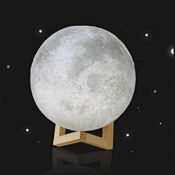 Moon Night Lamp with Plastic Stand Night Lamp for Bedroom (15×13 Cm / 1 Pc)