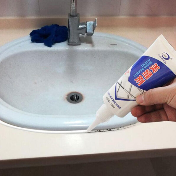 Waterproof Tile Gap / Crack / Grout Filler Water-Resistant Silicone Sealant for DIY Home Sink Gaps / Tiles Gaps / Grouts Repair Filler Tube For Home, Office, Bathroom, Toilets(180 Ml) 3