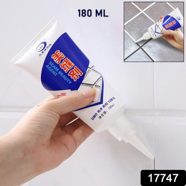 Waterproof Tile Gap / Crack / Grout Filler Water-Resistant Silicone Sealant for DIY Home Sink Gaps / Tiles Gaps / Grouts Repair Filler Tube For Home, Office, Bathroom, Toilets(180 Ml) 2