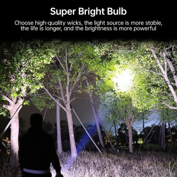 Portable Flashlight / Torch  COB 7LED Hand Light USB Rechargeable Light with Side Light (1 Pc) 4