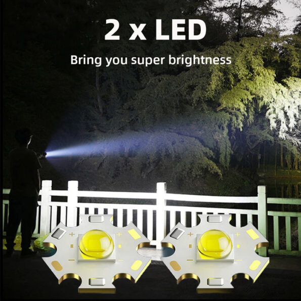 Rechargeable Mini LED Flashlight with Power Bank, 3 Modes (1 Pc) 3
