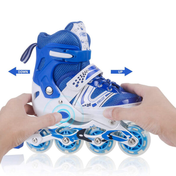 Inline Skates With Led Flashing Light Wheel With Adjustable Length Skate Premium High Quality Skates Pair (Roller Skate , Skating) 4