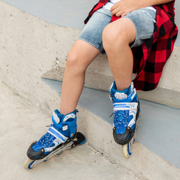 Inline Skates With Led Flashing Light Wheel With Adjustable Length Skate Premium High Quality Skates Pair (Roller Skate , Skating) 7