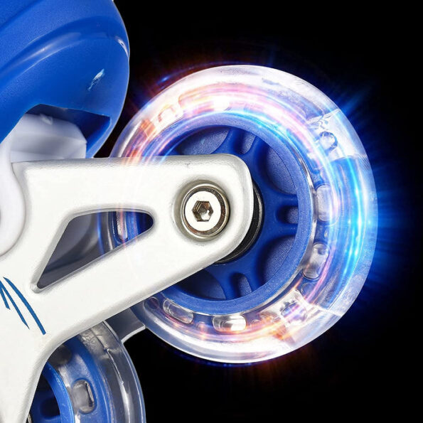 Inline Skates With Led Flashing Light Wheel With Adjustable Length Skate Premium High Quality Skates Pair (Roller Skate , Skating) 5