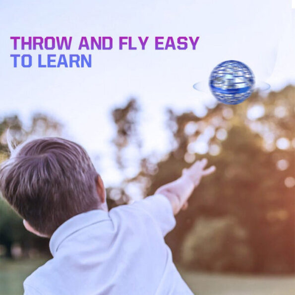 Flying Ball Toys, USB Rechargeable Built-in RGB Lights 360°Rotating Magic Controller, Flying Orb Ball Boomerang Mini Pro Spinner Blastoise Toys 3