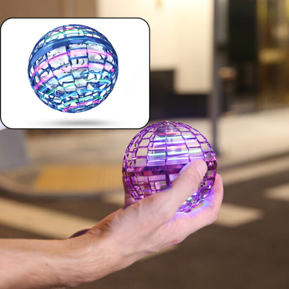 Flying Ball Toys, USB Rechargeable Built-in RGB Lights 360°Rotating Magic Controller, Flying Orb Ball Boomerang Mini Pro Spinner Blastoise Toys 7