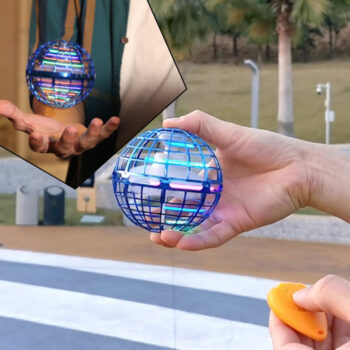 Flying Ball Toys, USB Rechargeable Built-in RGB Lights 360°Rotating Magic Controller, Flying Orb Ball Boomerang Mini Pro Spinner Blastoise Toys 1