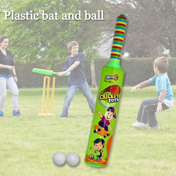 Combo of Light Weight Plastic Bat, Ball & Hockey for Kids, Boys, Indoor, Outdoor Play 3